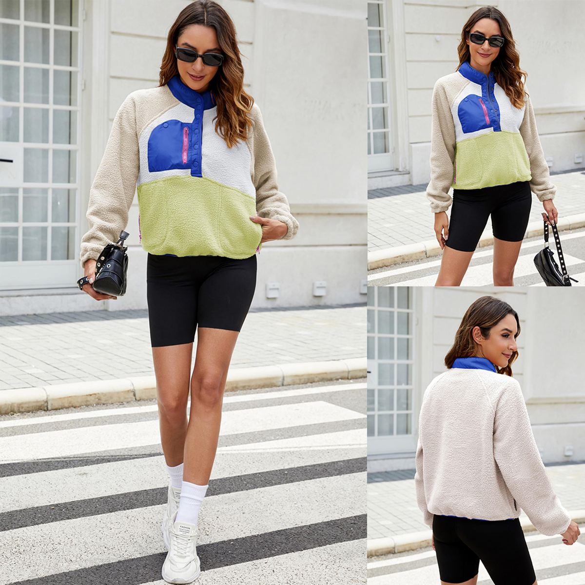 Women's Cropped Half-Snap Fleece Pullover