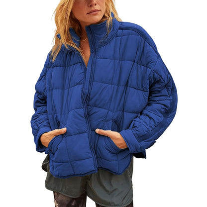 Tanming Women's Long-Sleeve Puffer Jacket with Pockets