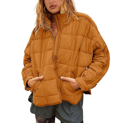 Tanming Women's Long-Sleeve Puffer Jacket with Pockets