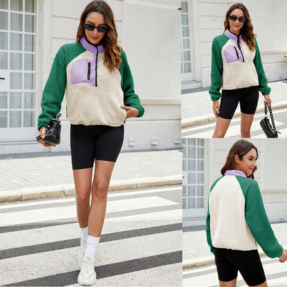 Women's Cropped Half-Snap Fleece Pullover