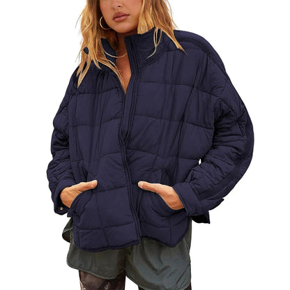 Tanming Women's Long-Sleeve Puffer Jacket with Pockets