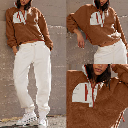 Women's Cropped Half-Snap Fleece Pullover