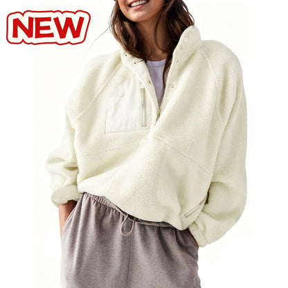 Women's Cropped Half-Snap Fleece Pullover