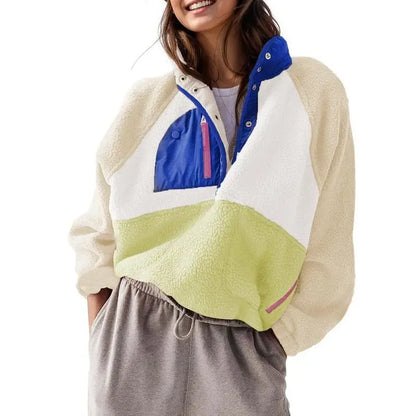 Women's Cropped Half-Snap Fleece Pullover