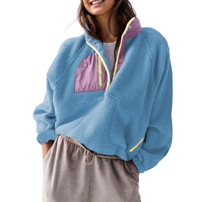 Women's Cropped Half-Snap Fleece Pullover