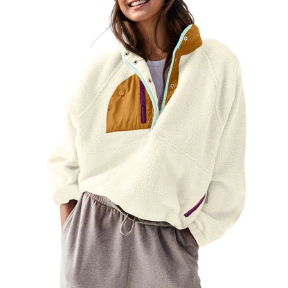 Women's Cropped Half-Snap Fleece Pullover