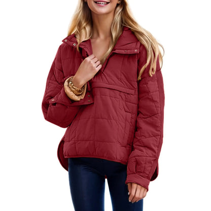 Women's Oversized Hooded Long-Sleeve Puffer Jacket