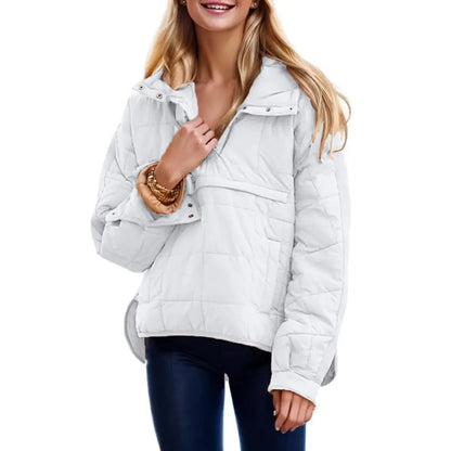 Women's Oversized Hooded Long-Sleeve Puffer Jacket