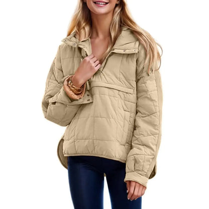 Women's Oversized Hooded Long-Sleeve Puffer Jacket