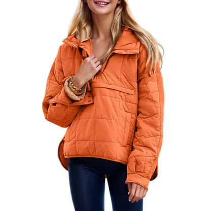 Women's Oversized Hooded Long-Sleeve Puffer Jacket