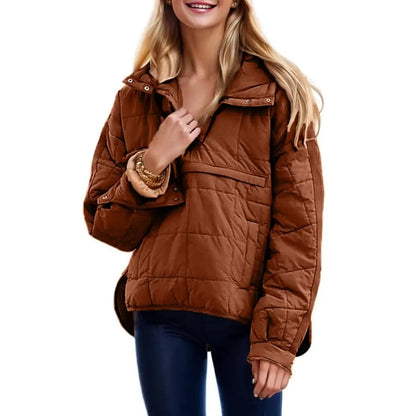Women's Oversized Hooded Long-Sleeve Puffer Jacket