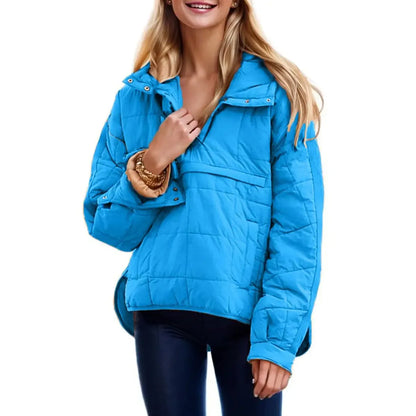 Women's Oversized Hooded Long-Sleeve Puffer Jacket