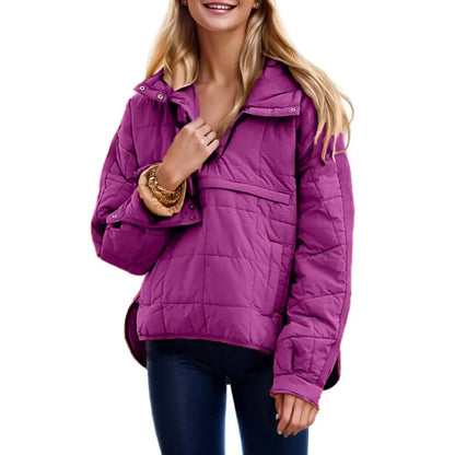Women's Oversized Hooded Long-Sleeve Puffer Jacket