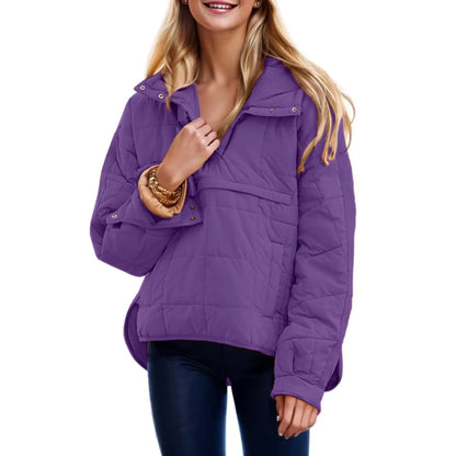 Women's Oversized Hooded Long-Sleeve Puffer Jacket