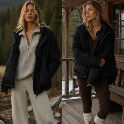Women's Lightweight Hooded Quilted Puffer Jacket
