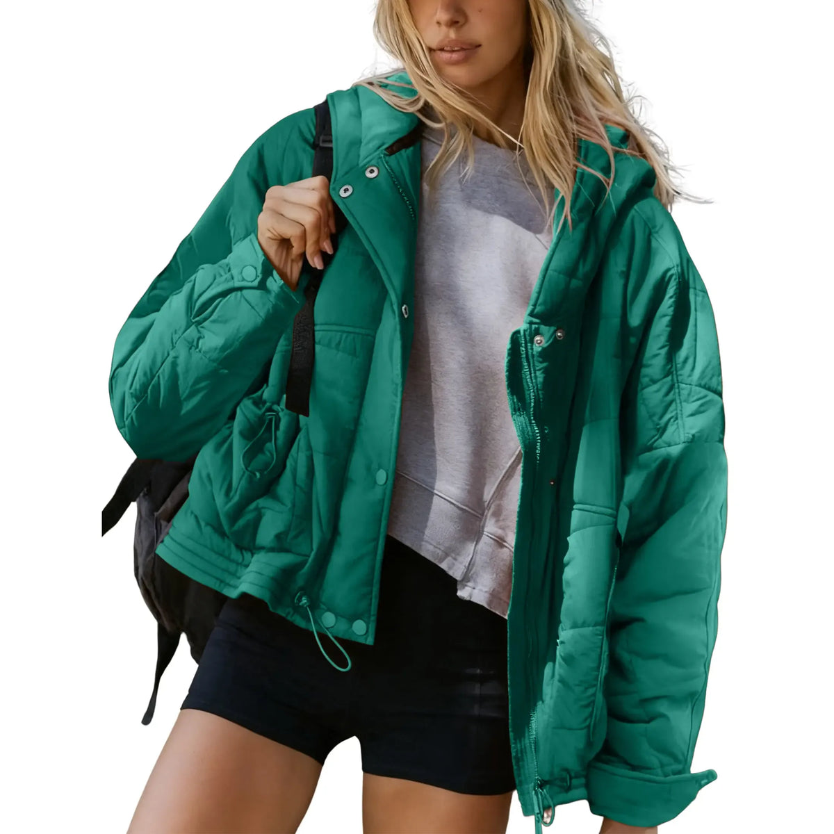 Women's Lightweight Hooded Quilted Puffer Jacket