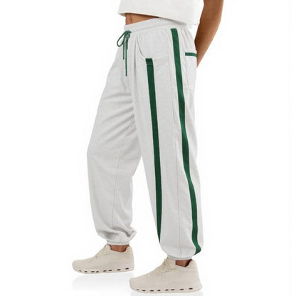 Tanming Women’s Side Stripe Baggy Jogger Sweatpants with Drawstring Waist