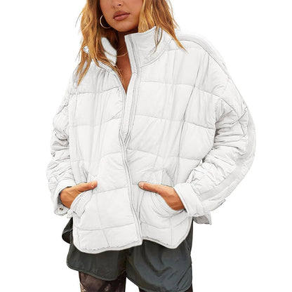 Tanming Women's Long-Sleeve Puffer Jacket with Pockets
