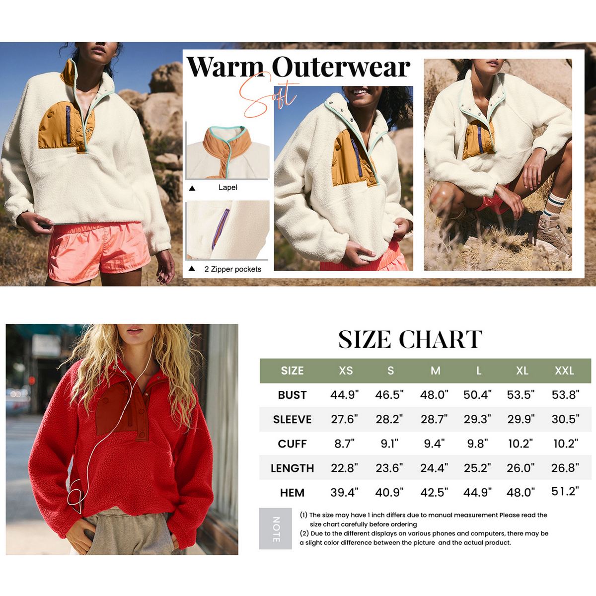 Women's Cropped Half-Snap Fleece Pullover